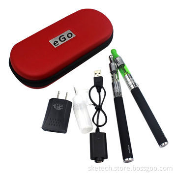 Booster tank with ego twist battery starter kits, dual coil atomizer and adjustable voltage battery
